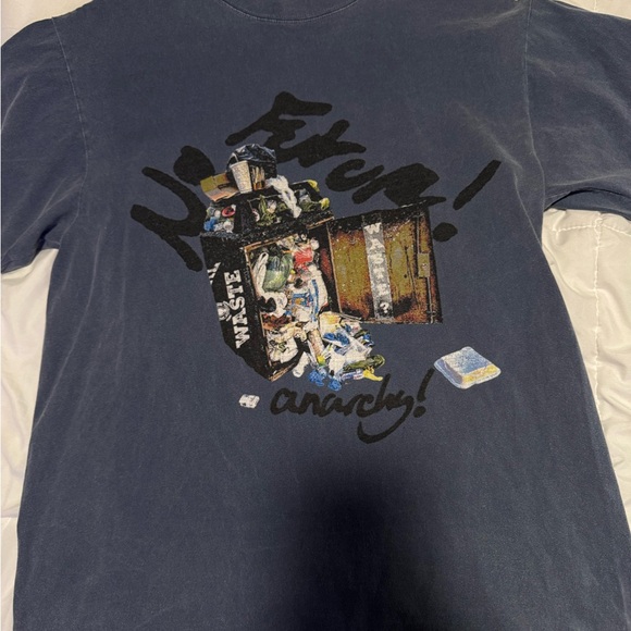 Blue Graphic T-Shirt with Waste Design - Picture 1 of 3